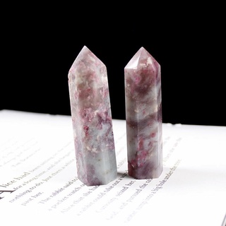 Natural Pink Tourmaline Tower Quartz Crystal Point Wand Specimen Reiki Healing ☆whywellvipMall