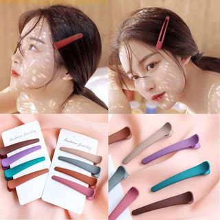 Candy Color Hairpins Resin Matte Hairpins Barrettes Bangs  Hair Accessories