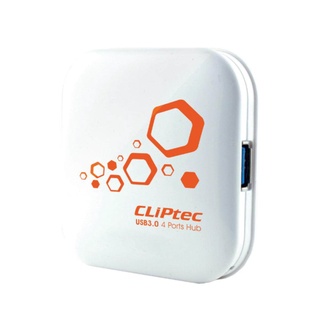 **สินค้า เคลียสต็อค** ฮับ ยูเอสบี CLiPtec รุ่น RZH313-00 THUNDER USB 3.0 4 PORTS HUB WHITE