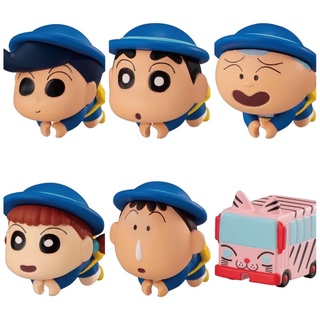 Hugcot Crayon Shin-chan 4 (Set of 6) Shinnosuke Kazama Masao Nene Bo Kasukabe Defence Force ชินจังจอมแก่น โมเดลกาชาปอง