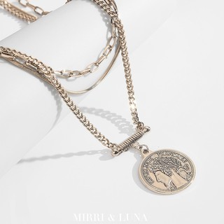 Multi Layer Coin Chain Necklace Set