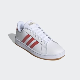 ADIDAS Grand Court White Mens//FY8208..Cloud White / Crew Red / Gum..