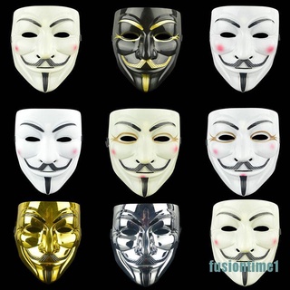 (Fusiontime1) หน้ากากแฟนซี Vendetta Guy Fawkes สําหรับปาร์ตี้ฮาโลวีน