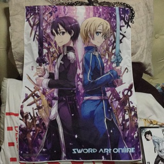 ผ้าแขวน มีที่คล้อง ไม่มีเชือกแขวน sword art online