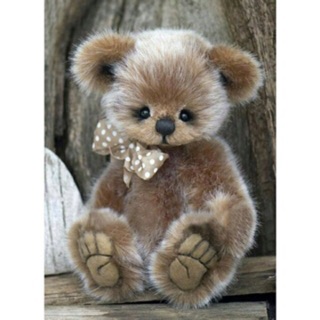 ภาพครอสติสคริสตัลแบบติดเต็มแผ่น รูป Teddy Bear