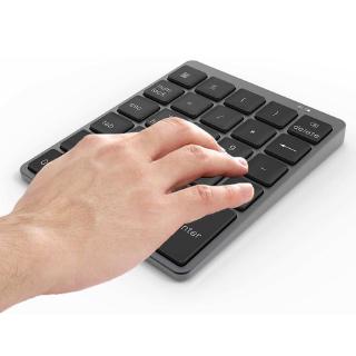 win♥ Aluminum Alloy 28 Keys Wireless Bluetooth Numeric Keypad Ultra-thin Mini Numpad