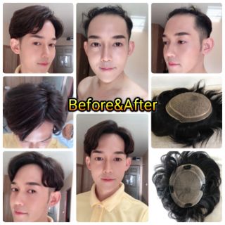 รีวิววิกติดกาว วิกติดกิฟ ผมชาย ผมแท้100% ฐานsilk แสกได้เสยได้ มีหนังศีรษะทุกมุม