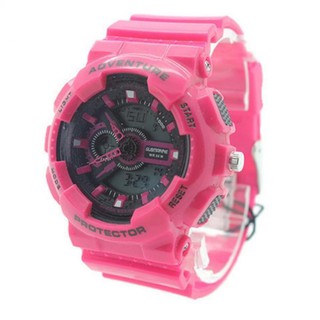 Submariner นาฬิกาผู้หญิงและเด็ก สายยาง 2 ระบบ (เข็มและDigital) - SS20020 (Pink)