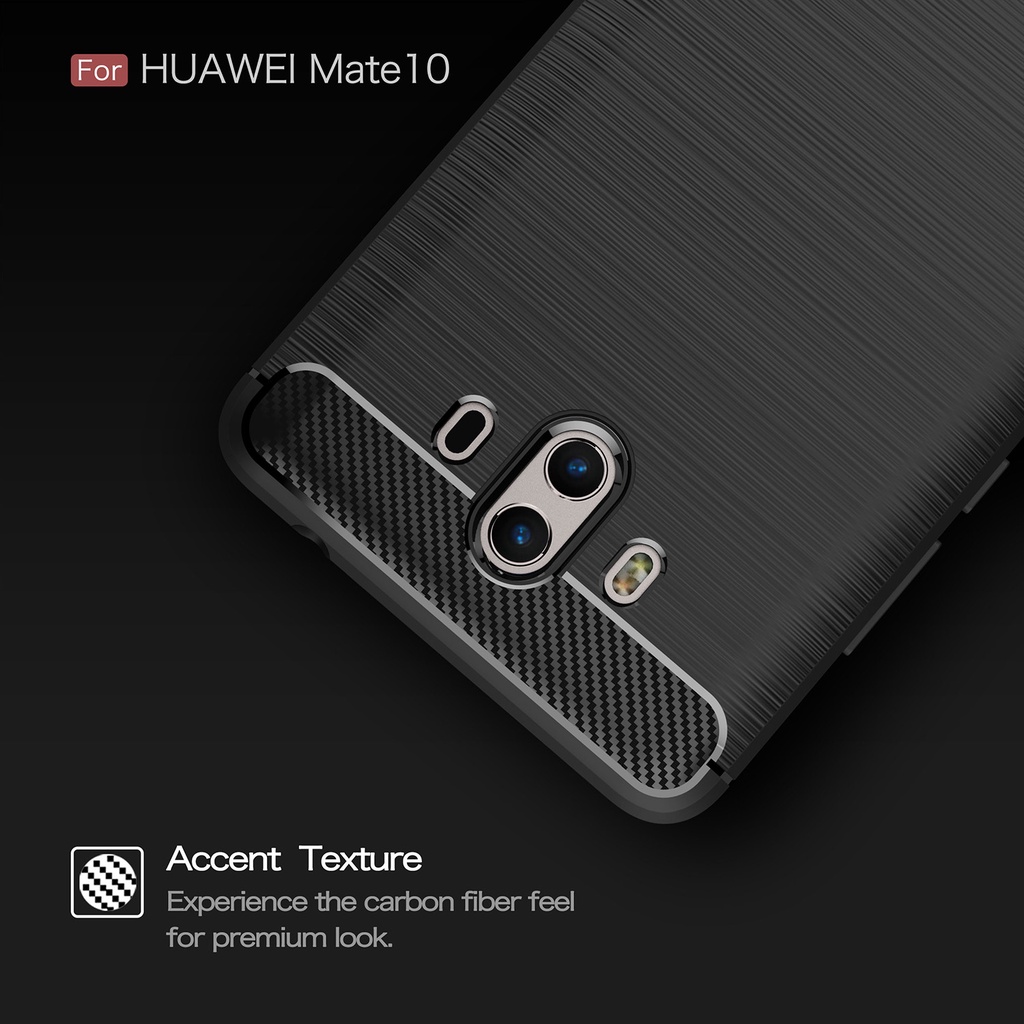 เคสโทรศัพท์คาร์บอนไฟเบอร์แบบนิ่มสําหรับ Huawei Mate10 20 รูปที่ 2