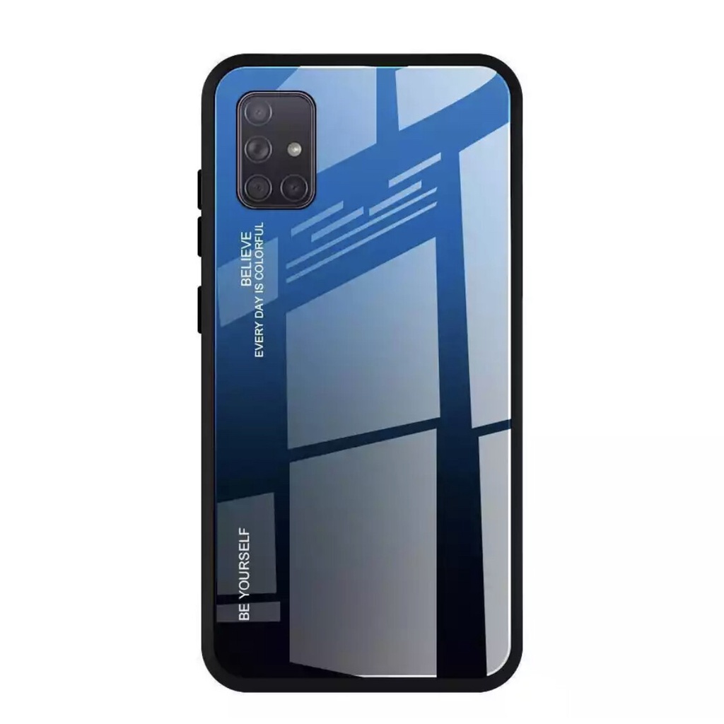 ส่งจากไทย Case Samsung galaxy A51 เคสซัมซุง กันกระแทก ขอบนิ่ม กระจกไล่สี กระจกสองสี