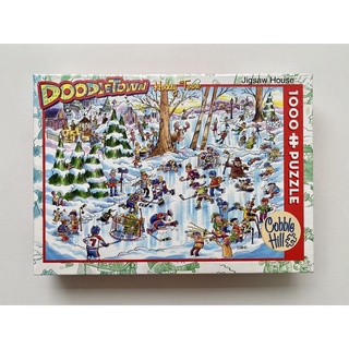 พร้อมส่ง-จิ๊กซอว์ DoodleTown Hockey town🏒 แบรนด์ Cobble hill jigsaw puzzle 1000 ชิ้น