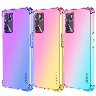 Oppo A16 A15 Realme GT Reno 6 Pro Plus 5G 6Z สองสี เปลี่ยนสี เคส ป้องกันการตก ป้องกันการเคาะ เคสโทรศัพท์มือถือ เคสใส