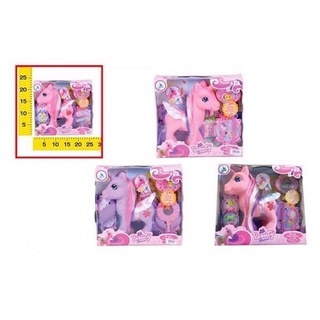 1722A-D ของเล่นเด็กโมเดลม้าโพนี่ ตุ๊กตาม้ายูนิคอร์น