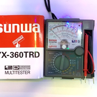 มิเตอร์วัดไฟแบบเข็ม มิเตอร์วัดไฟแบบฝาปิดยี่ห้อsunwaรุ่น360TRD มาพร้อมถ่าน