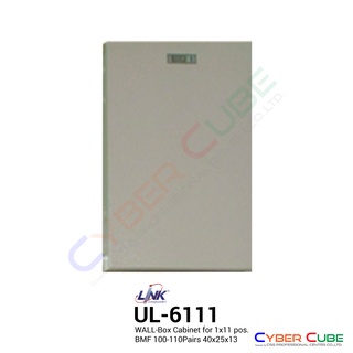 LINK UL-6111 WALL-Box Cabinet for 1x11 pos. BMF 100-110 Pairs 40x25x13 ( ตู้โทรศัพท์ )