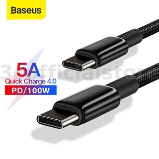 Baseus CW-YMS 100W USB-C เป็น USB-C PD สายเคเบิล PD3.0 ส่งพลังงาน QC4.0 ชาร์จเร็ว สายส่งข้อมูล