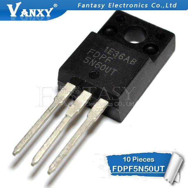10pcs FDPF5N50UT TO-220F FDPF5N50 TO-220 5N50 5N50UT 500V 5A ใหม่