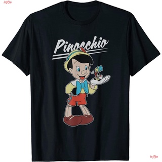 【hot sale】New Disney Pinocchio And Jiminy Cricket T-Shirt เสื้อยืด ดพิมพ์ลาย เสื้อยืดผ้าฝ้าย คอกลม cotton ความนิยม disco