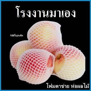 โฟมตาข่ายห่อผลไม้ Foam Net โฟมตาข่าย ตาข่ายห่อผลไม้ ตาข่ายโฟมห่อผลไม้ 100ใบ/แพ็ค