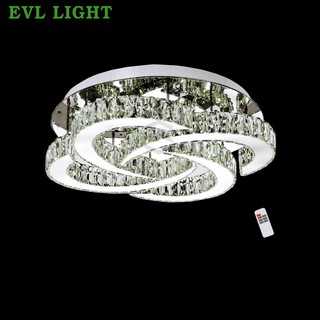 โคมไฟคริสตัล ติดเพดาน LED EVL-CY-0428#แถมหลอดฟรี#