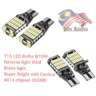 หลอดไฟเบรกถอยหลัง LED T15 T20 1156 W16W 912 921 906 3rd 1000LM