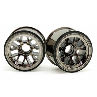 RJ-RIDE 25004 F-104 Front Wheels Black-Luster For Rubber Tireφ 63mm