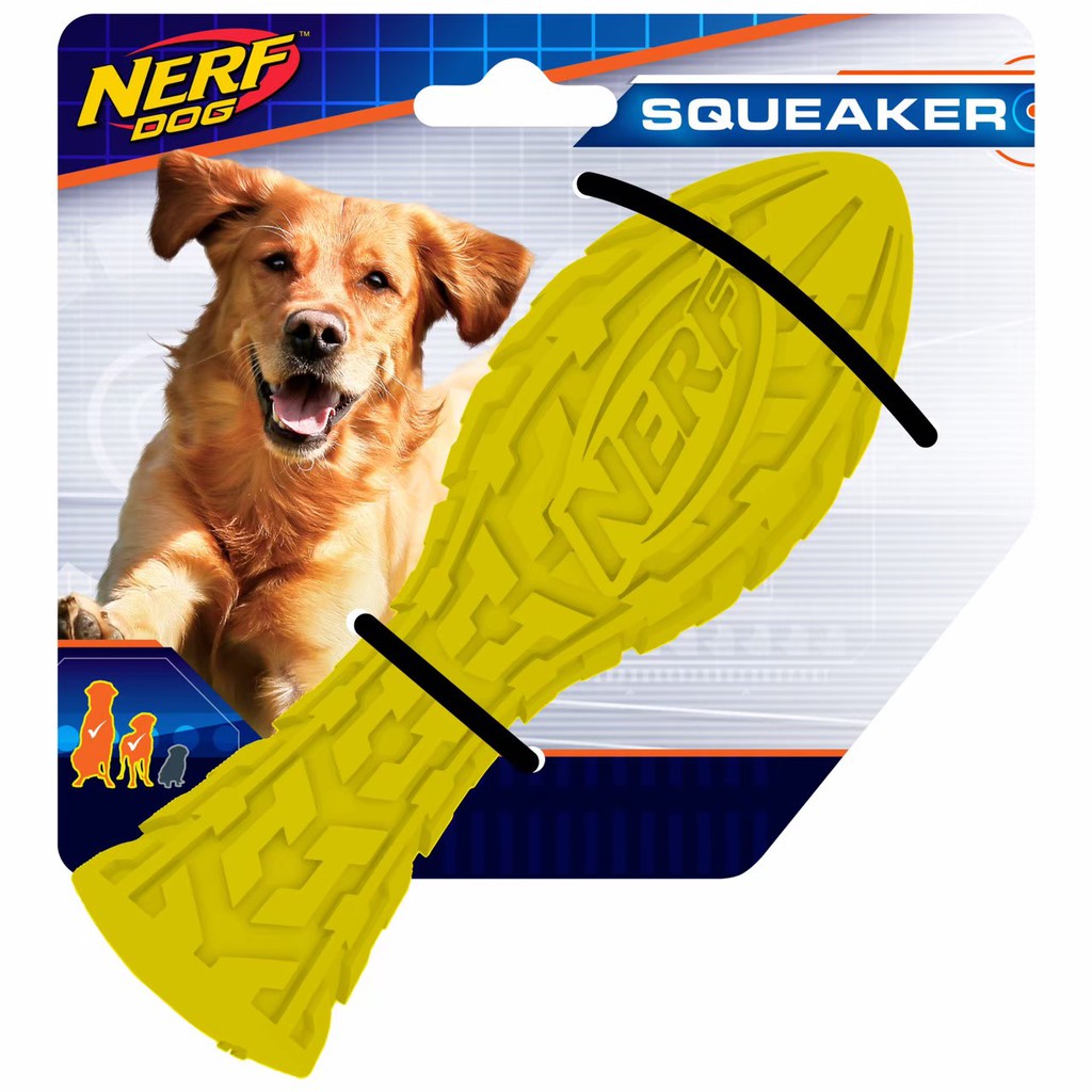 Nerf Dog Tire Aero ของเล่นสุนัข รูปปลายาง บีบมีเสียง สำหรับสุนัขพันธุ์กลาง - ใหญ่