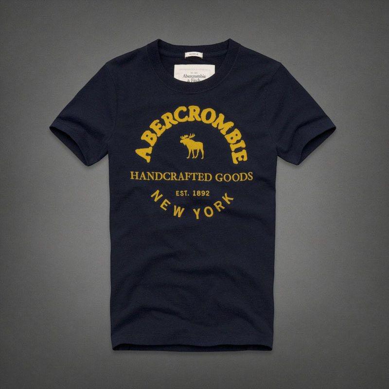 Men T Shirt Abercrombie & Fitch Round Neck Clothing mUBy
