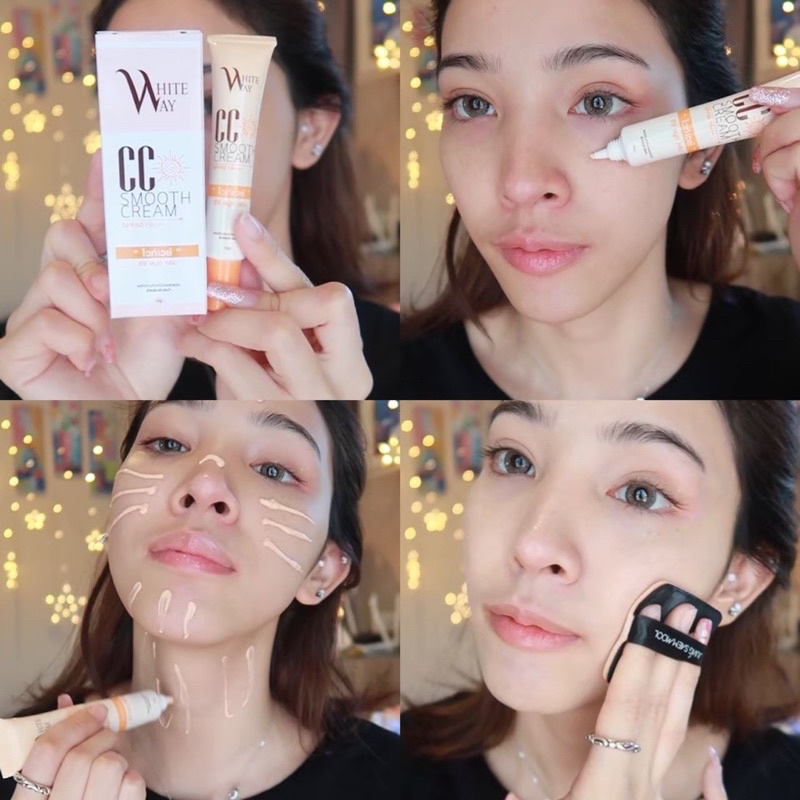 พร้อมส่งแพคเก็จใหม่ล่าสุด กันแดดไวท์เวย์ White way CC smooth cream SPF50 PA+++ ไวท์เวย์ ซีซี สมูทครีม