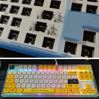 [Koolsoo] คีย์บอร์ดเล่นเกม Mk870 Rgb Hotswap Led Kit Swap Pcb กันฝุ่นสําหรับเล่นเกม Pc Type-C