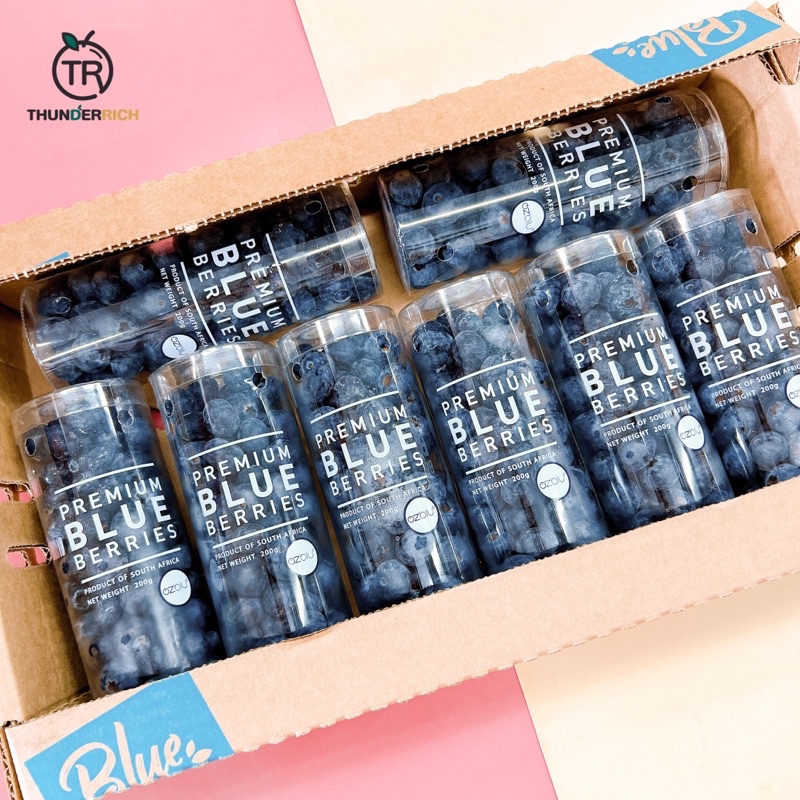 ส่งฟรี สินค้าเข้าใหม่ 31/8/69 Blueberry South Africa/Peru นำเข้าจากประเทศเซาท์แอฟริกาหรือเปรู