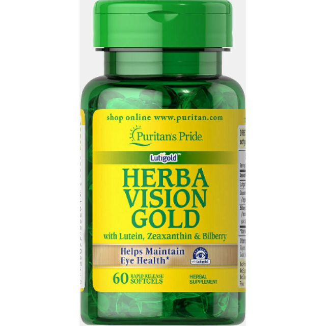 Puritan Herba vision รุ่นGold ผสมทั้งLutein Zeaxanthin& Bilberry