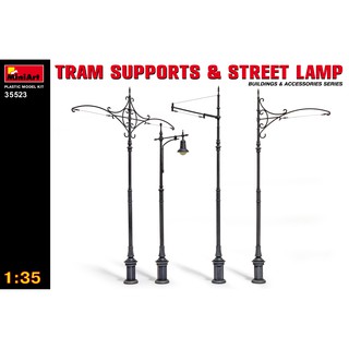 MiniArt 1/35 MI35523 TRAM SUPPORTS &amp; STREET LAMP