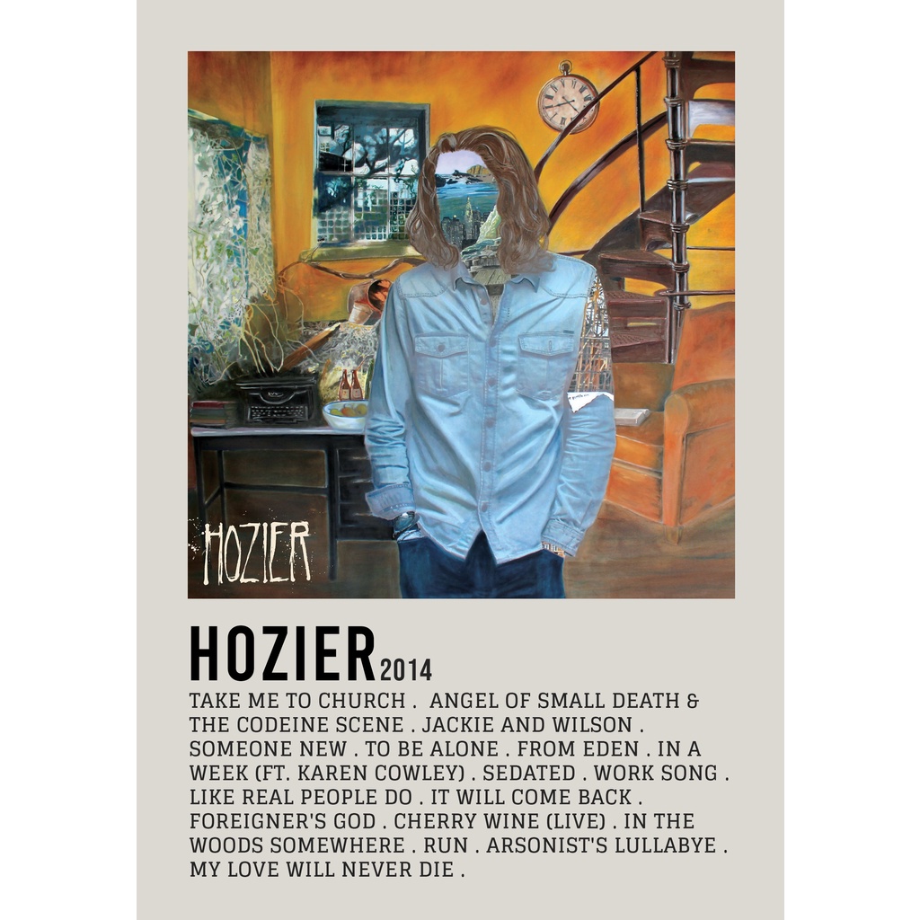 โปสเตอร์ปก อัลบั้ม Hozier by Hozier สําหรับห้อง/ผนัง