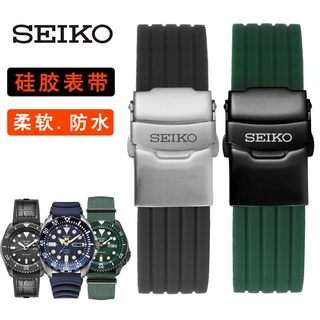 Seiko No. สายนาฬิกาข้อมือยาง SEIKO เบอร์ 5 สายนาฬิกาข้อมือซิลิโคน กันน้ํา กันเหงื่อ ขนาด 20 มม. 22 มม. มี 5 ช่อง