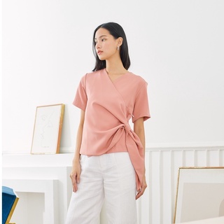 NEW!! เสื้อให้นม Drew Draped Blouse: Rose Pink