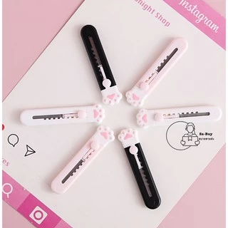 CAT คัตเตอร์- แมว - พกพา 9.2×1.8cm พร้อมส่งจากไทย ทำจากพลาสติก ล็อคใบมีดได้ คัตเตอร์ มีดพกพา ลายน่ารัก ลายแมว