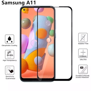 Samsung A11 ฟิล์มกระจกนิรภัยเต็มจอ Samsung A11 กาวเต็ม แบบสูญญากาศ คุณภาพดี ติดง่าย