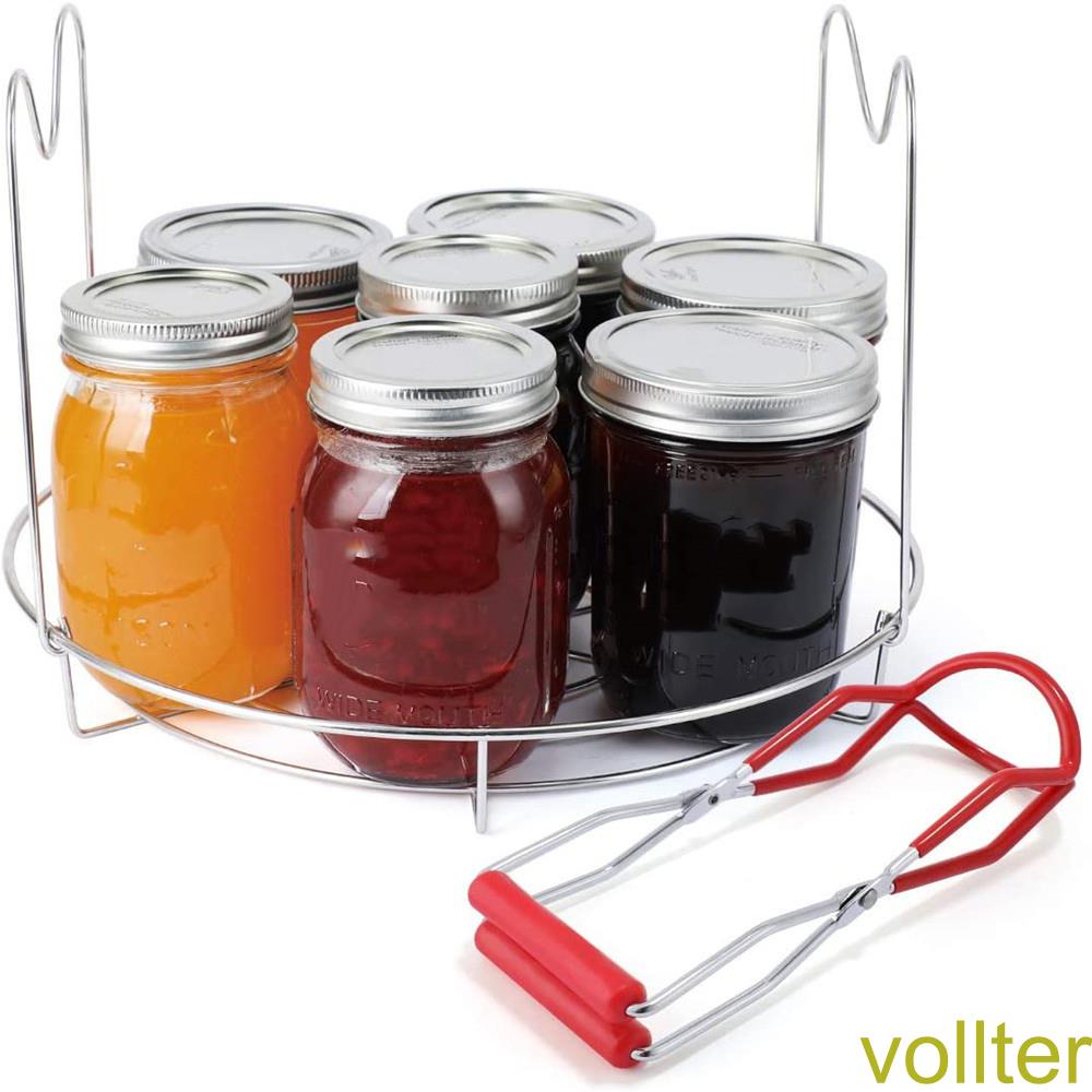 [Voll]Canning Rack Jar Tong Set Stainless Steel Canning Jar Tong Jar Lifting Tool For Mason Jar Ball Jar Canning Supply