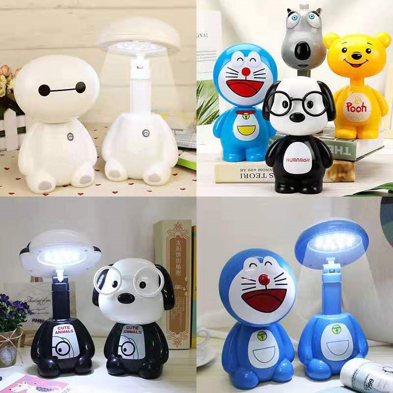 พร้อมส่ง โคมไฟตั้งโต๊ะแบบชาร์จไฟประหยัดพลังงานหลอด LED ศึกษากลางคืนโคมไฟตั้งโต๊ะพับเก็บได้