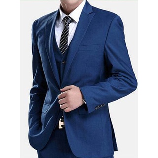 ใหม่ผู้ชายชุด Smolking Noivo Terno Slim Fit Easculino ชุดราตรีชุดสำหรับชาย Blue Peak Lapel Single-Breasted เจ้าบ่าว