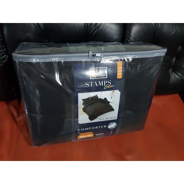 Stamps ชุดผ้าปู + ผ้านวม สีดำล้วน All Black thumbnail 4