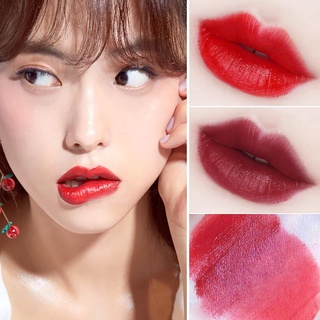 KUIKE Store ลิปสติก 1pc ลิปทินท์ กันน้ำ ติดทนนาน ขนาด 1.7 กรัม มีให้เลือก 8 สี matte lipstick 8 colors