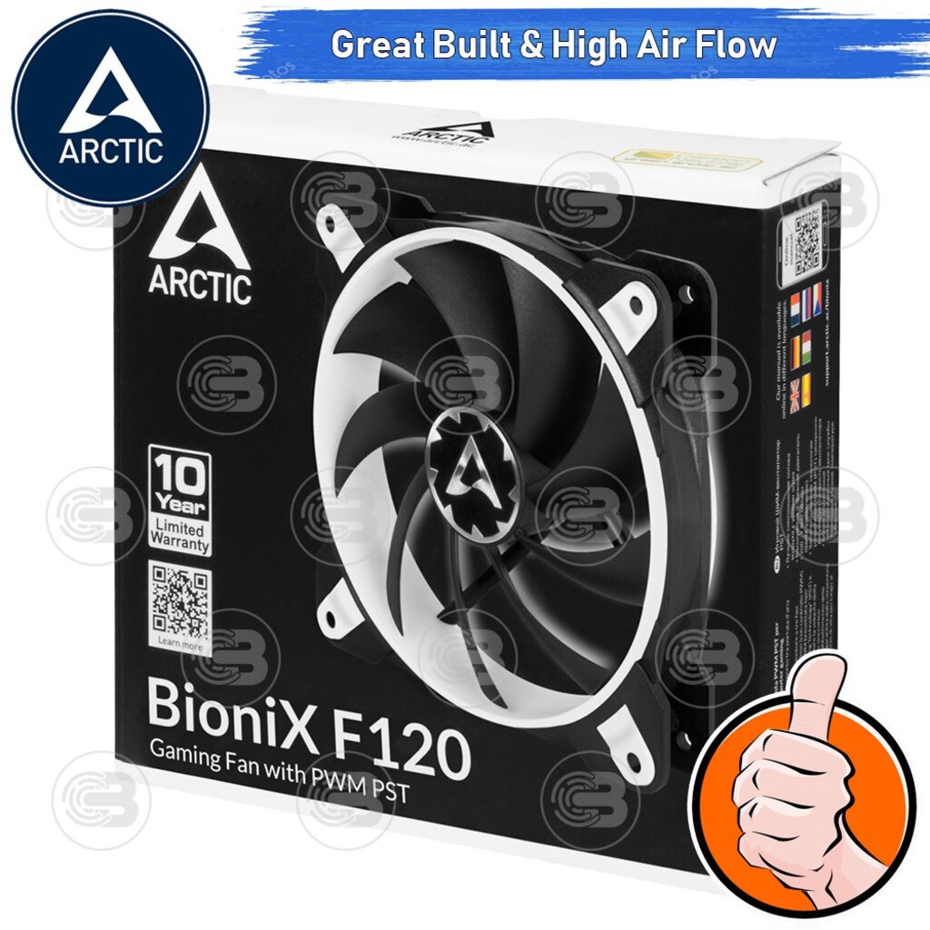 CoolBlasterThai ARCTIC PC Fan Case BioniX F120 Black-White Gaming Fan ...