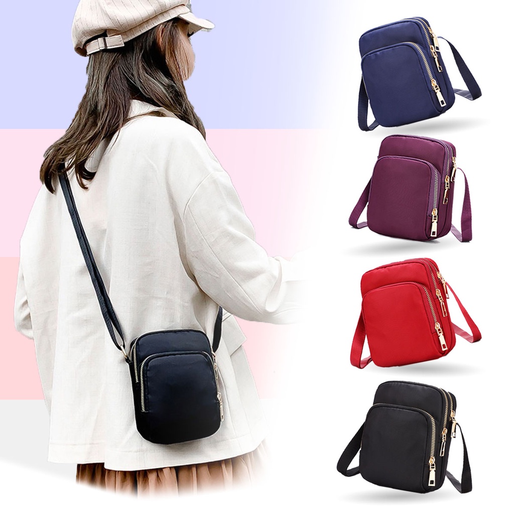(W105)กระเป๋าขนาดน่ารัก ผ้าไนล่อนหนาแต่งซิปทอง งานดีทั้งใบ vgetbag