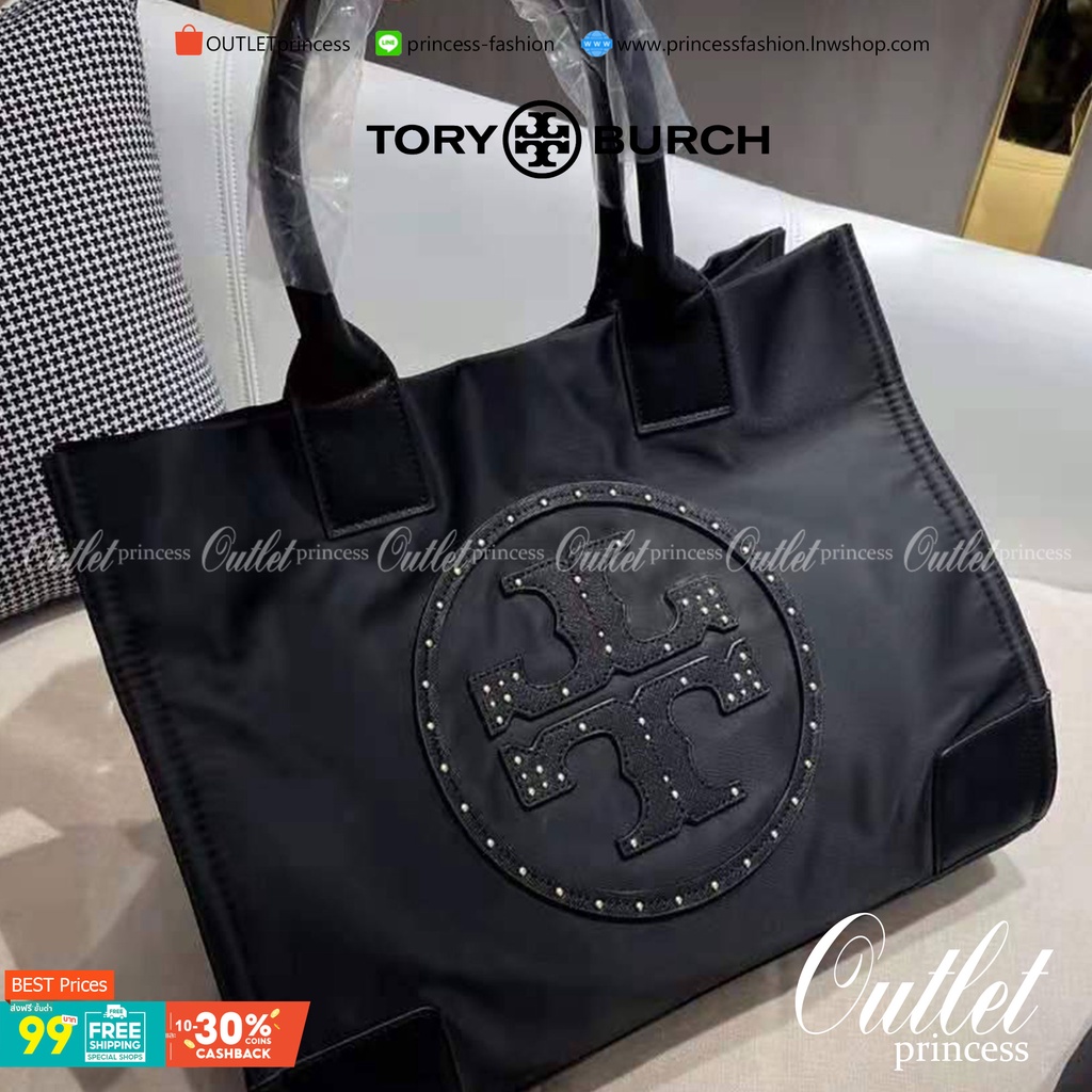 TORY BURCH ELLA  TOTE BAG **BUY1GET1 สวยคุ้มในราคาสบายกระเป๋า‼️ กระเป๋าทรง SHOPPING วัสดุ NYLON