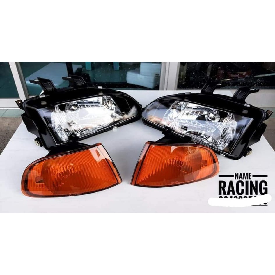 ไฟหน้าโคมเพรช-ลมดำ ตรงรุ่น Honda civic EG 92-95 เตารีด4ประตู-สามประตู
