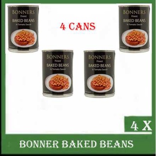 4 x Bonners Finest Baked Beans in Tomato Sauce 400g 4 cans