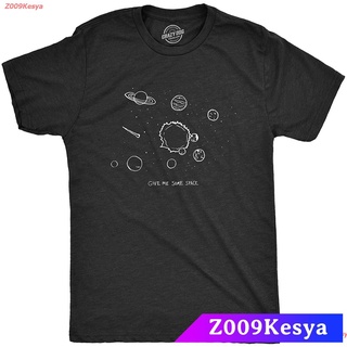 Z009Kesya เสื้อยืดสีพื้นไซส์ใหญ่ Crazy Dog T-Shirts Give Me Some Space Funny Planet Outerspace Science Teacher Astronaug