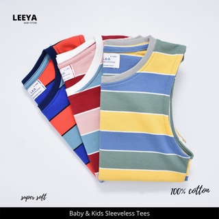 Leeya AJ5 เสื้อกล้ามเด็ก เสื้อยืดเด็กแขนกุด 100% Cotton Supersoft งานเย็บพรีเมี่ยม คุณภาพดีเยี่ยม Baby &amp; Kids Sleeveless